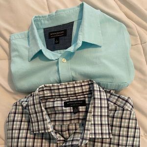 Lot of 2 Banana Republic slim fit button up